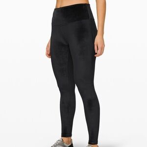 Lululemon Velour Leggings, Size 8, Black